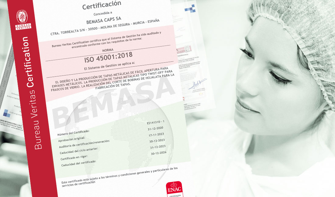 Hemos renovado la certificación ISO 45001:2018 de Bureau Veritas